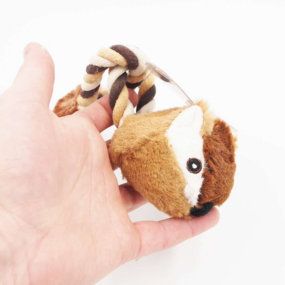 Šuns žaislas su virve ir cypsinuku – lapiukas